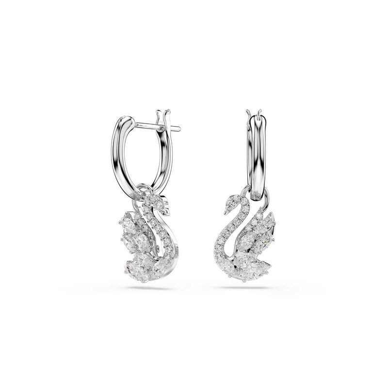 Swarovski Swan Drop Earrings image number 1